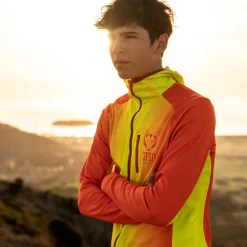OTSO Unisex Sport Hoodie Fluo Orange Fluo Yellow