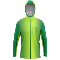 OTSO Unisex Sport Hoodie Forest Green & Fluo Green