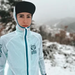 OTSO Unisex Waterproof Windbreaker White Royal Blue