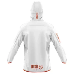 OTSO Unisex Waterproof Windbreaker White Fluo Orange