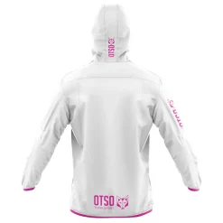 OTSO Unisex Waterproof Windbreaker White Fluo Pink