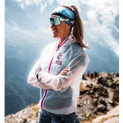 OTSO Unisex Waterproof Windbreaker White Fluo Pink