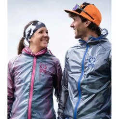 OTSO Unisex Waterproof Windbreaker Black & Royal Blue