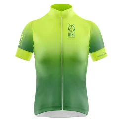 Women OTSO Women's short sleeve cycling jersey - Fluo Green (Outlet)