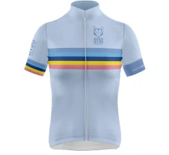 Women OTSO WOMEN'S SHORT SLEEVE CYCLING JERSEY STRIPES TURQUOISE -