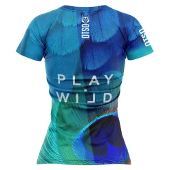 Women OTSO Women's Short Sleeve Padel T-shirt Blue Birds