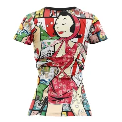 Women OTSO Women's Short Sleeve Shirt Almond Blossom -