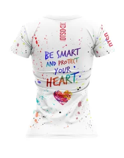 Women OTSO Women's Short Sleeve Shirt Be Smart and Protect your Heart -