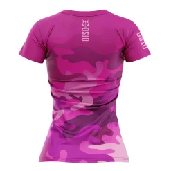 Women OTSO Women's Short Sleeve Shirt Camo Pink -