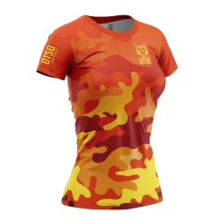 Women OTSO Women's Short Sleeve Shirt Camo Orange -