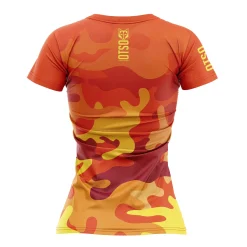 Women OTSO Women's Short Sleeve Shirt Camo Orange -