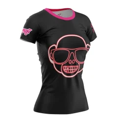 Women OTSO Women's short sleeve shirt - Emoji Monkey Neon