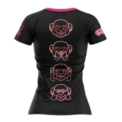 Women OTSO Women's short sleeve shirt - Emoji Monkey Neon
