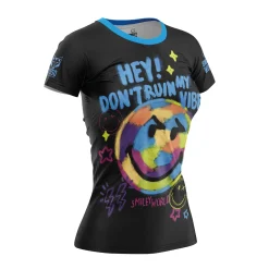 Women OTSO Women's Short Sleeve Shirt Smiley Festival -