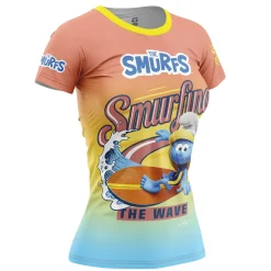 Women OTSO Women's Short Sleeve Shirt Smurf Smurfing
