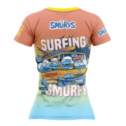 Women OTSO Women's Short Sleeve Shirt Smurf Smurfing