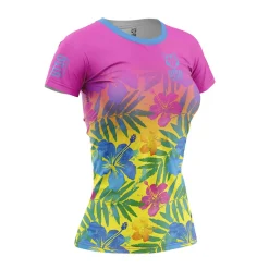 Women OTSO Women's Short Sleeve T-shirt - Floral Pink