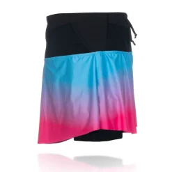 OTSO Women's Skirt - Light Blue & Fluo Pink