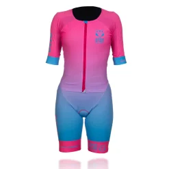 Women OTSO Women's triathlon suit - Fluo Pink & Light Blue (Outlet)
